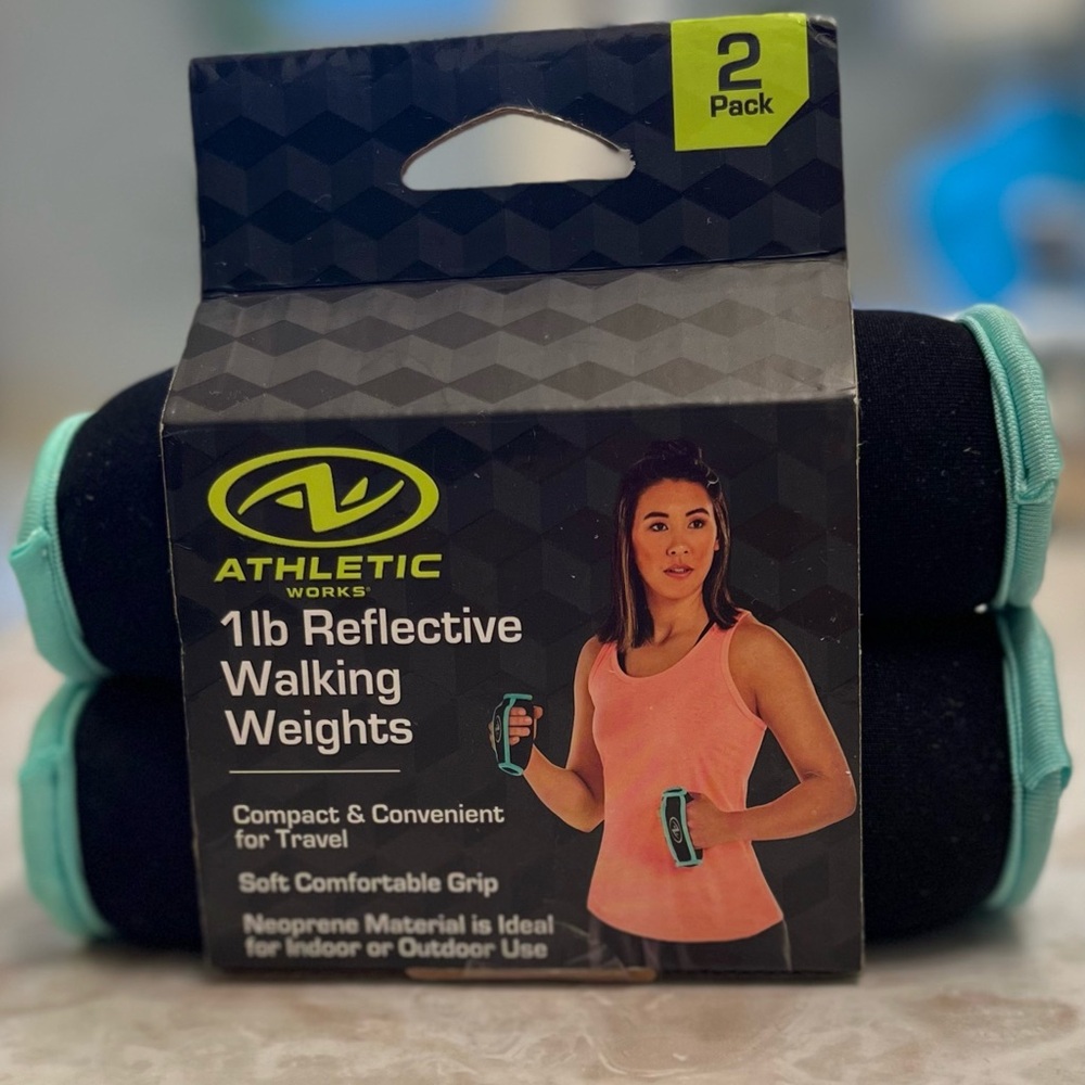 Athletic Works Black and Teal Walking Weights